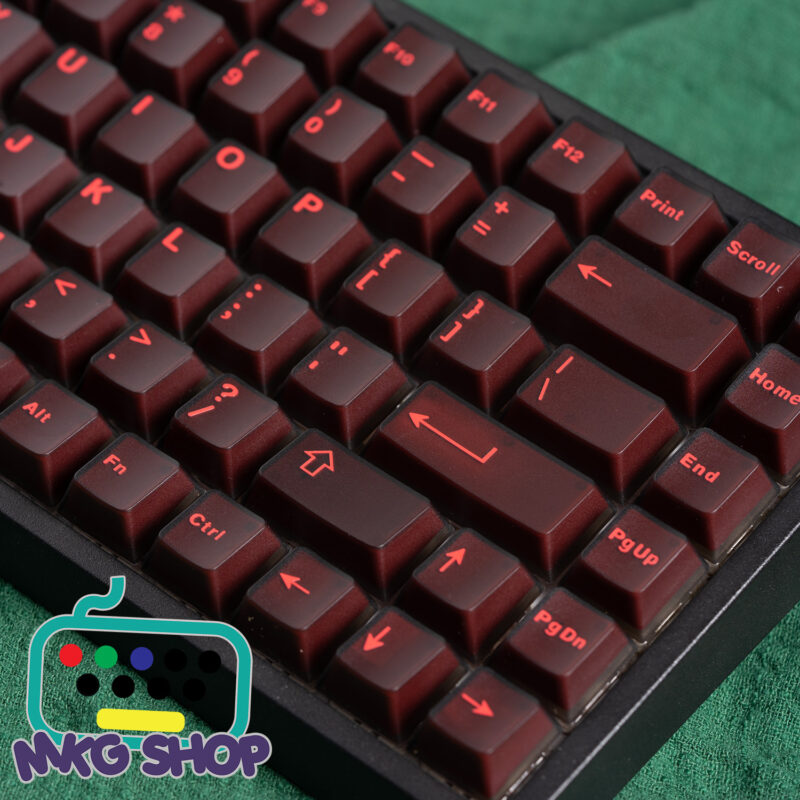Keycap Jelly Red Neon, ABS doubleshot cherry profile - Hình ảnh 3