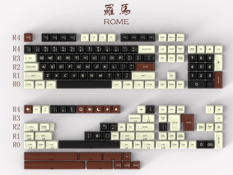 Keycap SA Rome, ABS doubleshot, SA profile - Ảnh 6