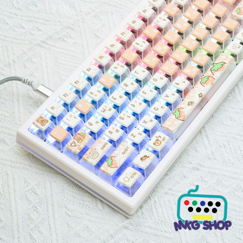 Keycap Gấu Dâu, MDA profile PBT - Hình ảnh 2