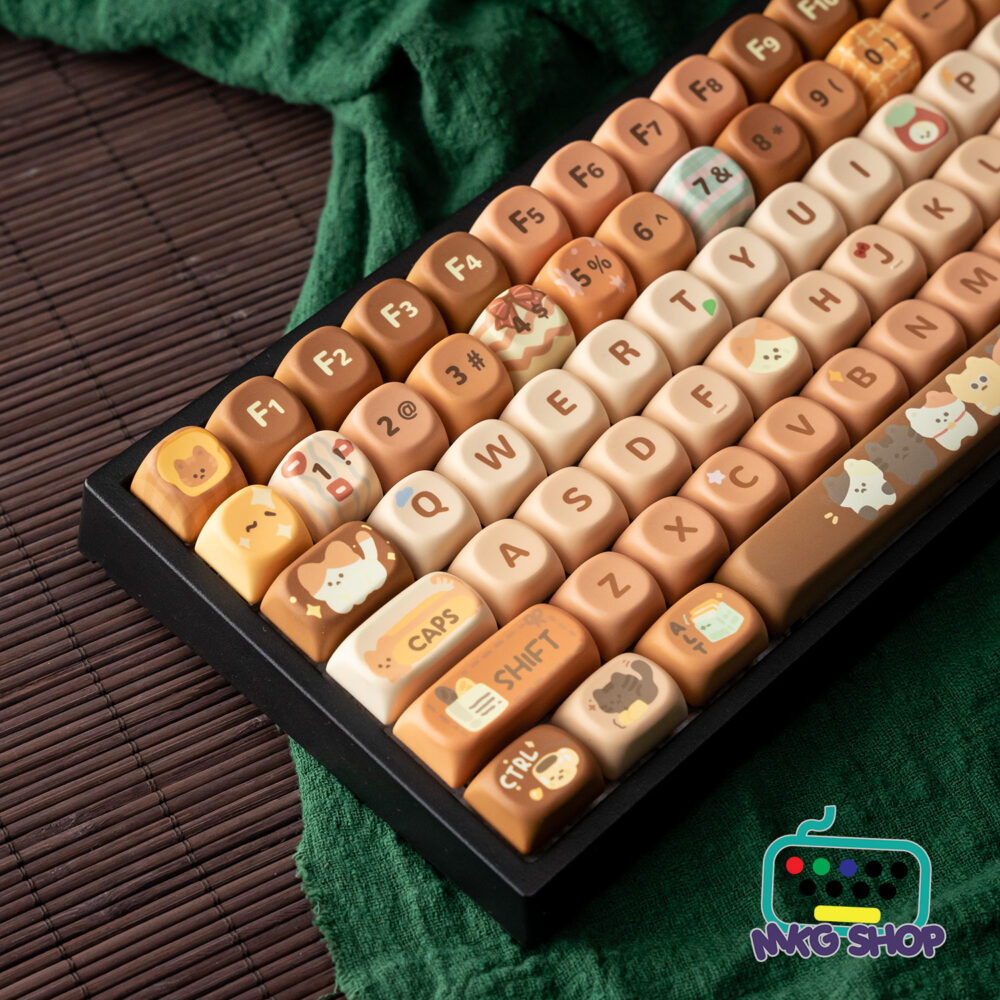 Keycap Cafe Mèo MOC profile PBT