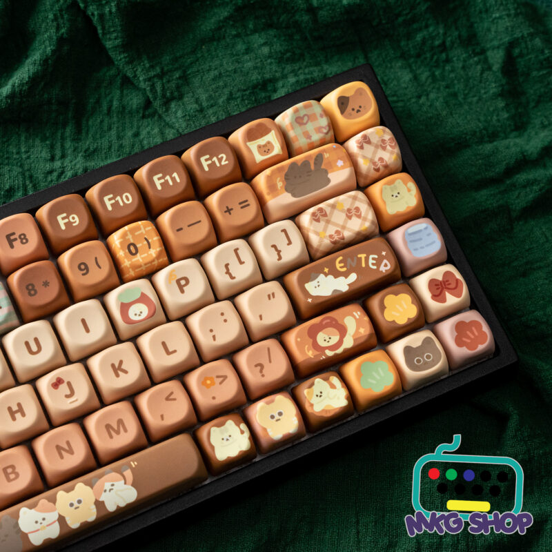 Keycap Cafe Mèo MOC profile PBT - Hình ảnh 5