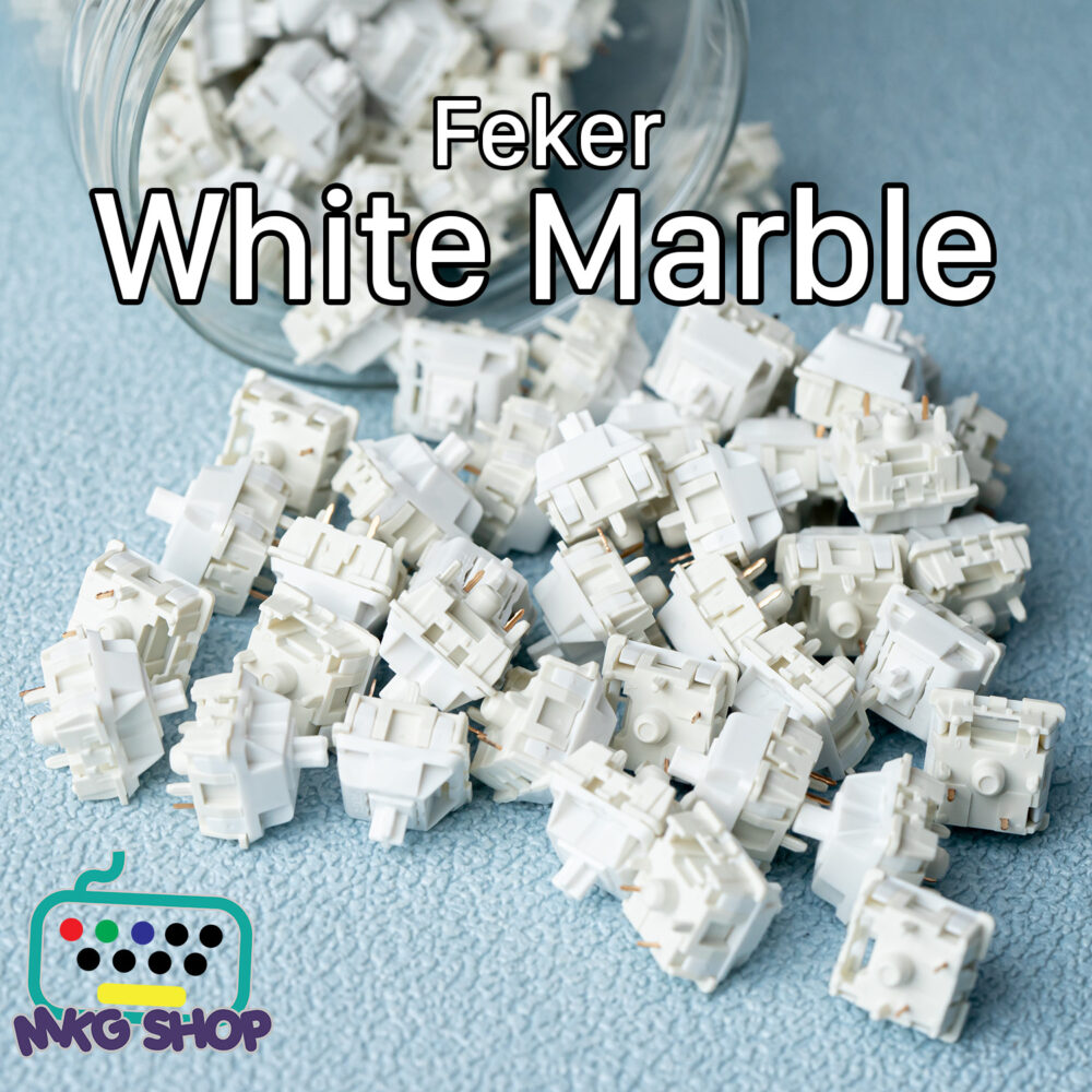 Switch Feker White Marble | 45g | Linear | Thocky công tắc bàn phím cơ