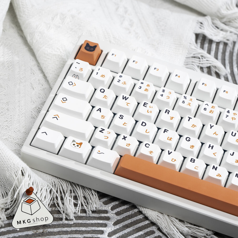 Keycap Calico mèo cam - PBT dyesub - cherry