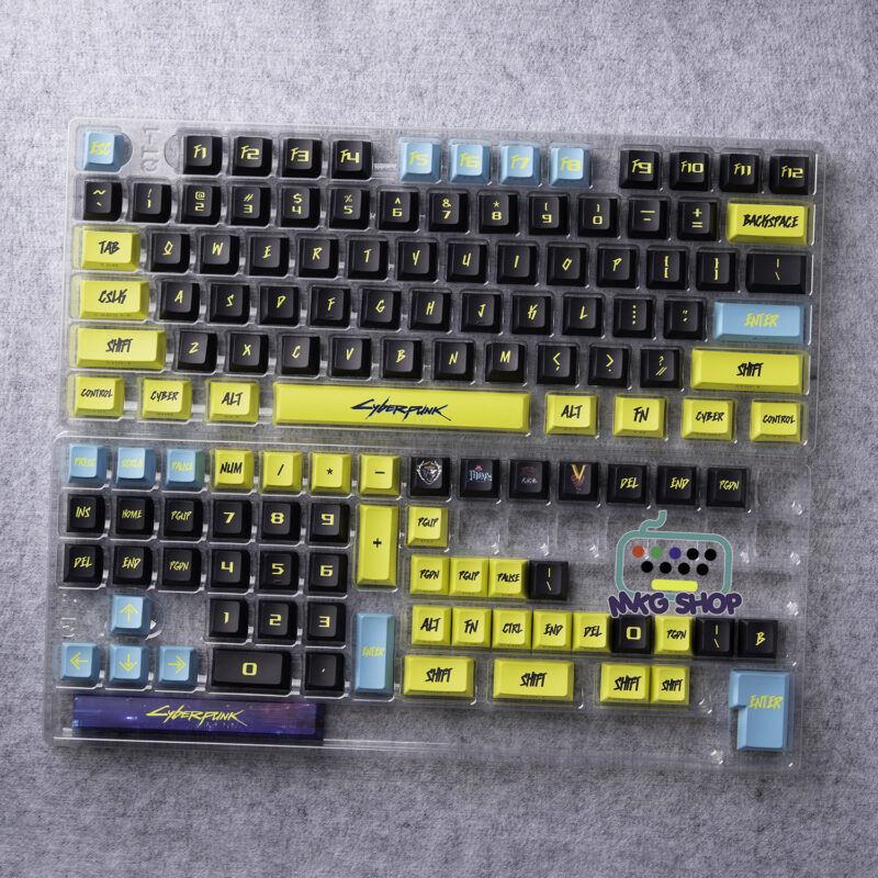 Keycap Cyber Punk 2077 | PBT doubleshot xuyên led | Cherry profile - Ảnh 2