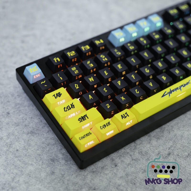 Keycap Cyber Punk 2077 | PBT doubleshot xuyên led | Cherry profile - Ảnh 3