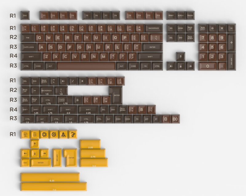 Keycap SA Chocolate | ABS doubleshot | SA aifei - Hình ảnh 2