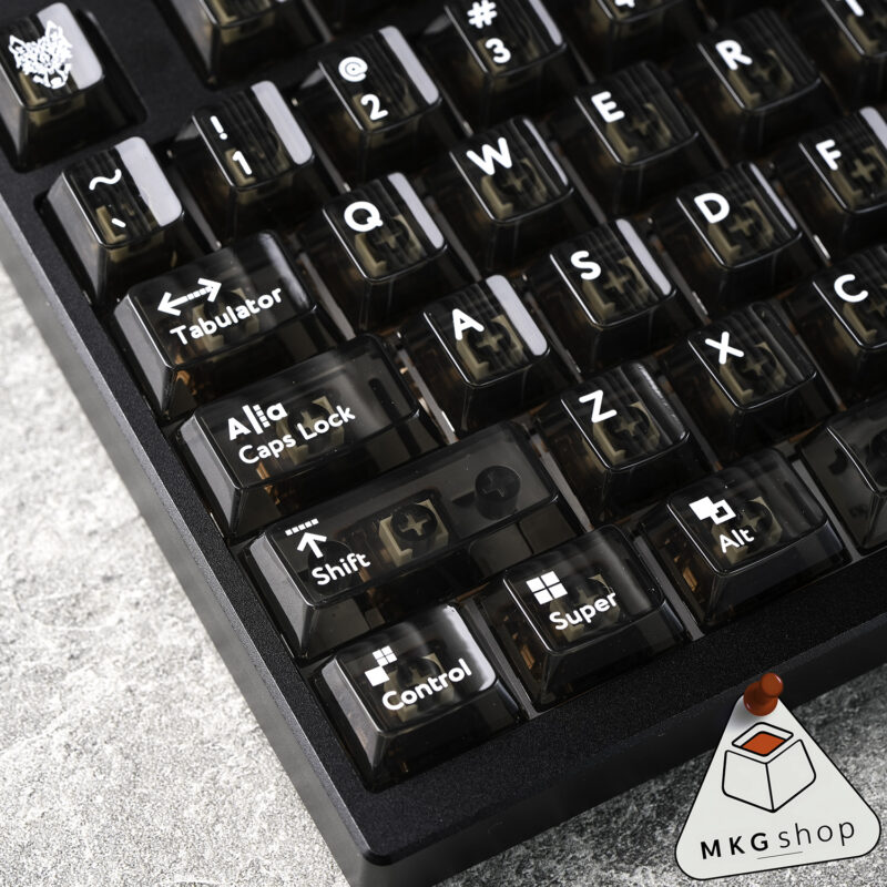Keycap Clear Black Aifei | ABS in UV | Cherry profile - Hình ảnh 5