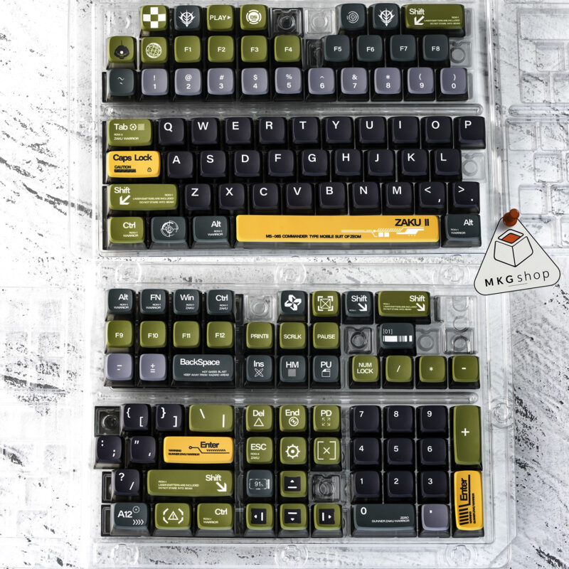 Keycap Zaku II Gundam | PBT dyesub | MDA profile - Hình ảnh 2