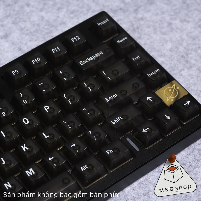 Keycap trong suốt đen mờ - nhựa PBT in UV 130 nút bàn phím cơ rẻ đẹp xuyên led RGB - Ảnh 2