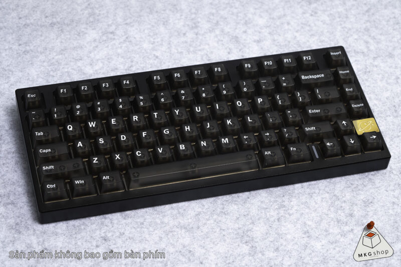 Keycap trong suốt đen mờ - nhựa PBT in UV 130 nút bàn phím cơ rẻ đẹp xuyên led RGB - Ảnh 3
