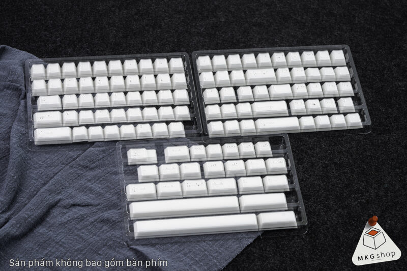 Keycap WOW - Trắng chữ trắng - Cherry profile - Ảnh 2