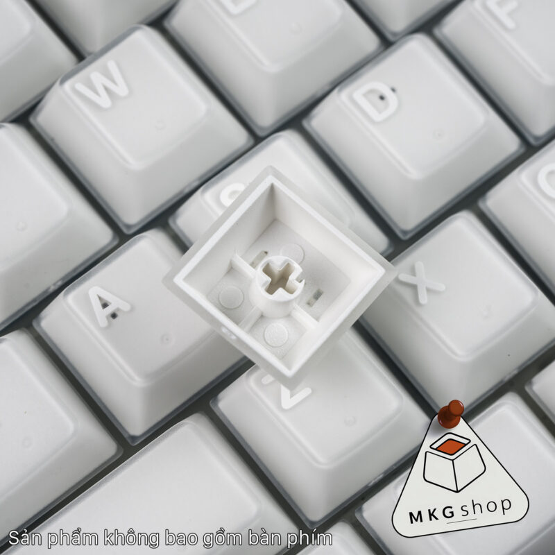 Keycap WOW - Trắng chữ trắng - Cherry profile - Ảnh 4