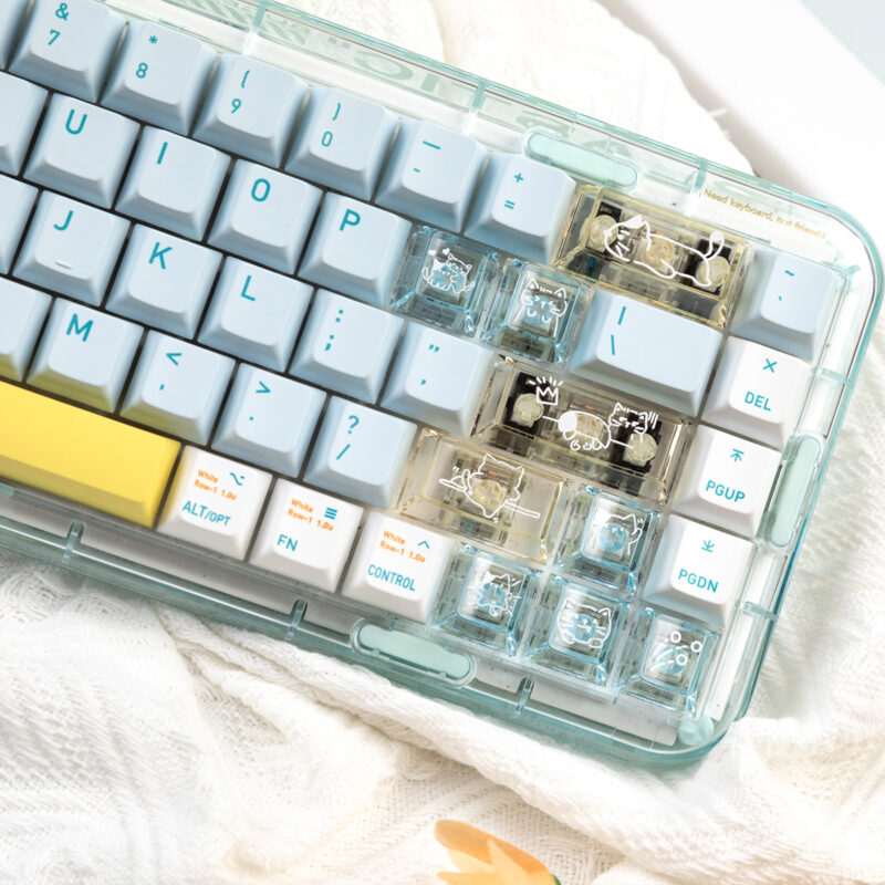 Keycap modifier Mèo clear - PC in UV - Ảnh 6