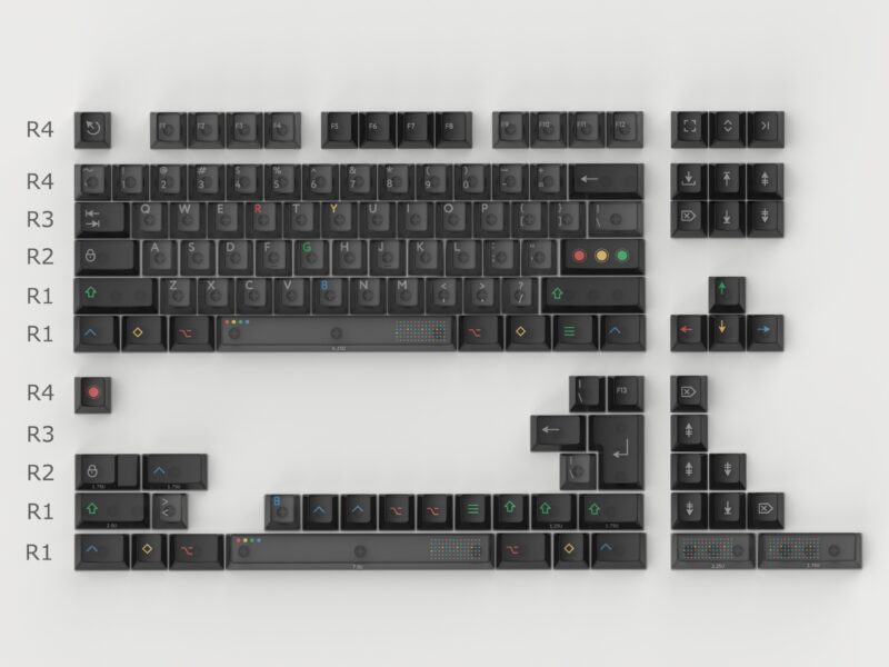 Keycap RGBY clear - ABS in UV - Cherry profile - Ảnh 2