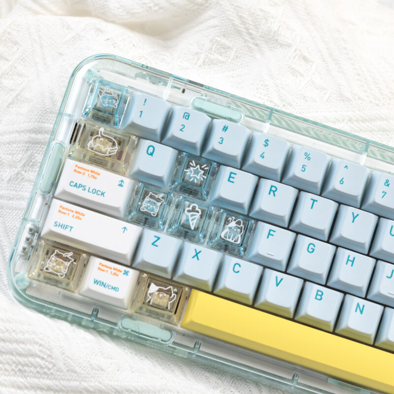 Keycap modifier Mèo clear - PC in UV - Ảnh 3
