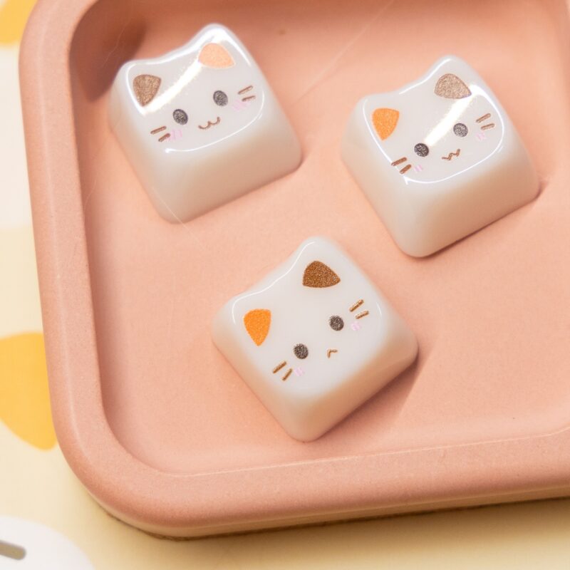 Keycap Mèo tam thể - MAO profile - nhựa PC - Ảnh 4