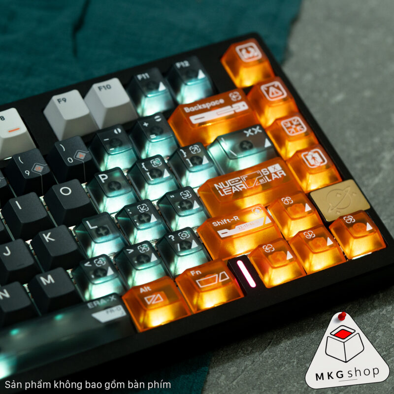 Keycap Nuclear - Cherry profile - PBT dyesub - PC trong suốt xuyên led - Ảnh 7