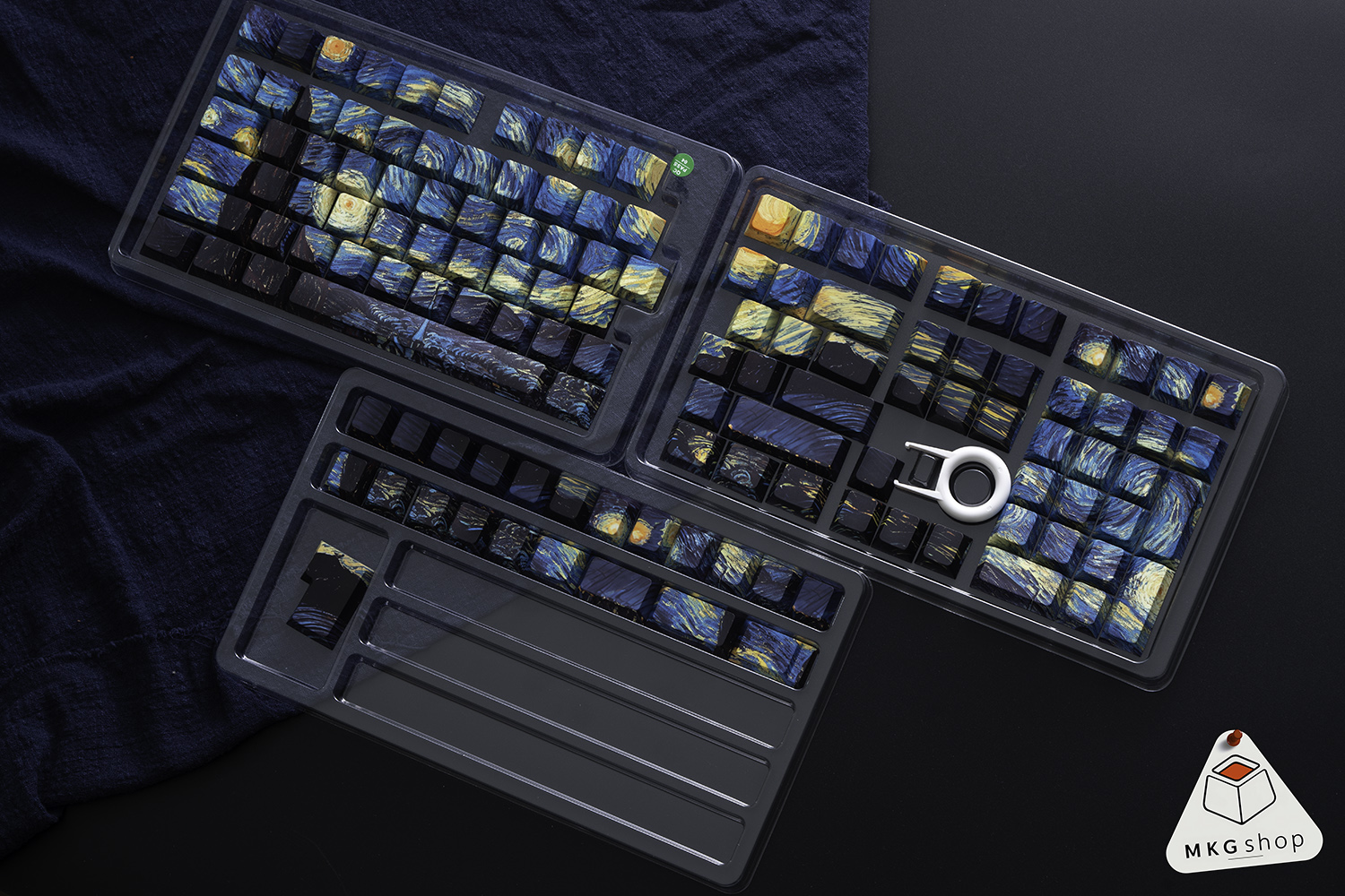 Keycap Vangogh Starry Night - PBT dyesub xuyên led ninja - Cherry profile - Ảnh 2