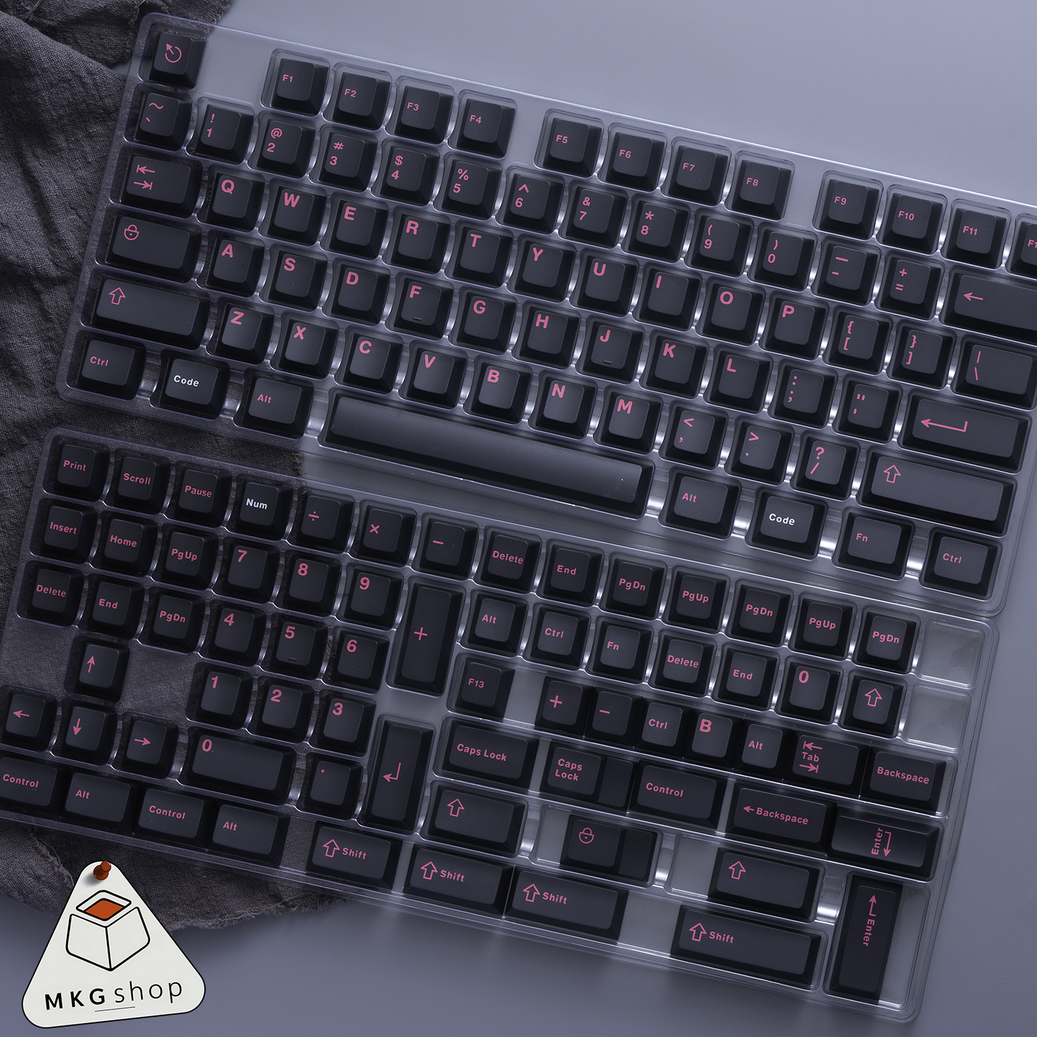 Keycap Pink on dark grey - ABS doubleshot - Ảnh 2