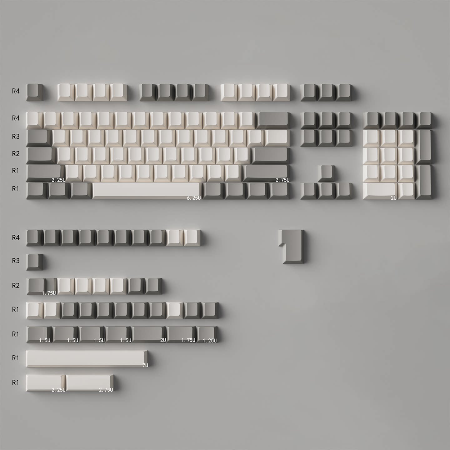 Keycap Retro blank - Cherry profile - PBT dyesub - Ảnh 2