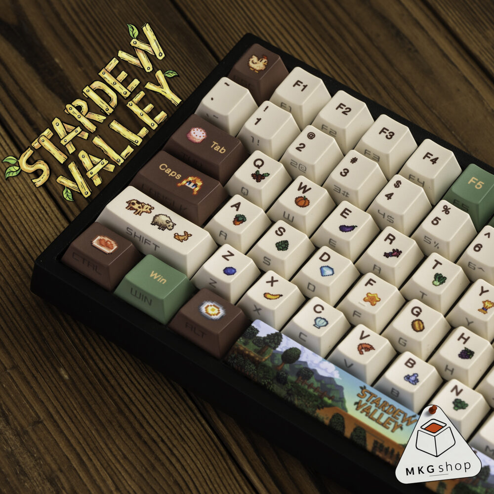Keycap Stardew Valley  - PBT xuyên led ninja - Cherry profile