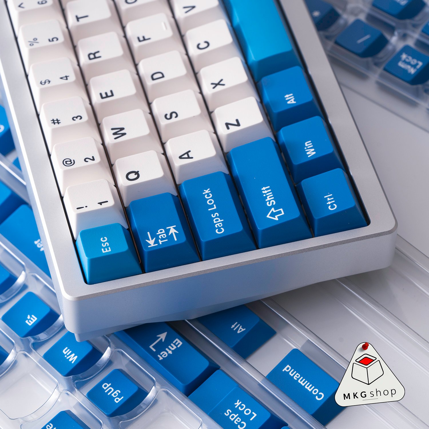 Keycap Classic Blue ABS doubleshot Cherry profile - Image 3