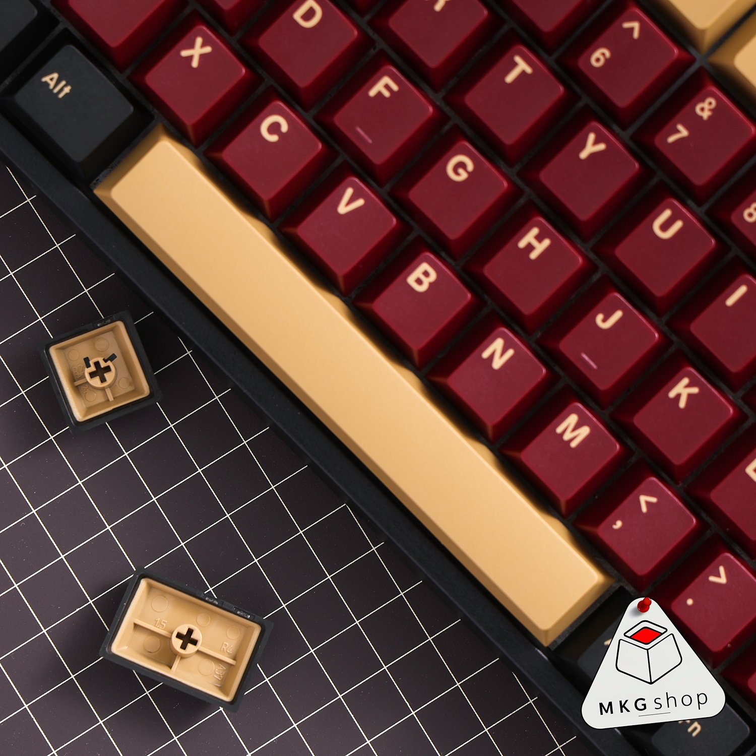 Keycap Red Samurai ABS doubleshot Cherry profile - Image 4