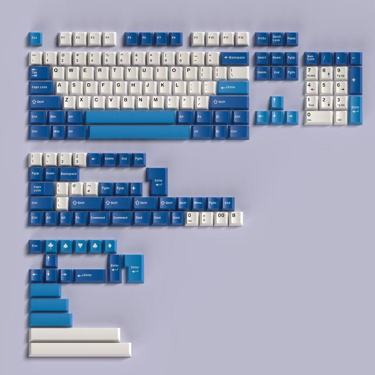 Keycap Classic Blue ABS doubleshot Cherry profile - Image 2